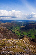 Great Langdale valley, viewed from Harrison Stickle, Lake District National Park, Cumbria, England. September 2010.