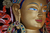 Maitreya Buddha statue in Thikse Gompa, Ladakh, India, June 2010