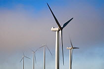 Wind turbines for renewable energy, Masoy, Finnmark, Norway, July 2006