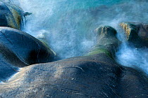 Coastal rock formations, Tomma Island, Nesna, Helgeland, Nordland, Norway, July 2009