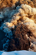 Ash plume from the Eyjafjallajokull volcano eruption, Iceland, April 2010