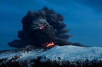 Lightning effects in the ash plume from the Eyjafjallajokull volcano eruption, Iceland, April 2010