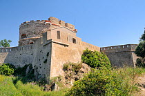 17th Century Fort d'Estissac, Port Cros Island National Park, Hyeres archipelago, France, May 2010.