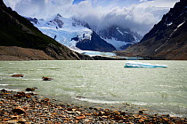 Laguna Torre and Grande glacier below Cerro Torre (3102 m), Los Glaciares National Park, Andes, Patagonia, Argentina, January 2006