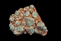 Amazonite, a variety of microcline feldspar (potassium aluminium silicate). Feldspars are the principal constituents of igneous and plutonic rocks, among the most common minerals on Earth. Teller Coun...