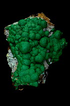 Malachite (CuCO3(OH)2, Copper carbonate), an important ore of copper formed by weathering of copper sulphides near the surface of sulphide deposits. Democratic Republic of the Congo, Central Africa