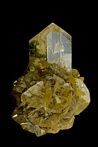 Selenite (CaSO4-2H2O, Hydrous Calcium sulfate), a crystalline form of gypsum. The massive form of gypsum, found in alabaster, is widespread and commercially important, used for the manufacture of plas...