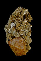 Scheelite (CaWO4, Calcium tungstate), an ore of tungsten. It is flourescent and deposits are often found by prospecting with UV lights. China