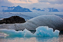 Icebergs in Jokulsarlon Lagoon, Vatnajokull Glacier, Iceland, July 2009
