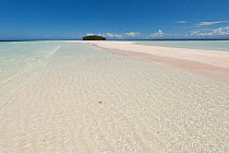 White sandy beach of one of the Raja Ampat islands. Raja Ampat, West Papua, Indonesia, February 2010.