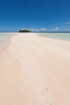White sandy beach of one of the Raja Ampat islands. Raja Ampat, West Papua, Indonesia, February 2010.
