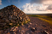 Dunkery Beacon in the late evening light. At 1705 ft (519 m) it is the highest summit in Somerset.  Exmoor National Park, Somerset, UK, August 2010