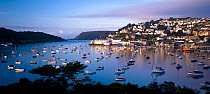 View of Salcombe and harbour from Snapes Point in the early morning light. Salcombe, South Devon, UK, September 2010