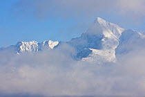 The southern face of Mt. Krivan (national symbol of Slovakia) under first snow. Western Tatras, Slovakia, November 2007.