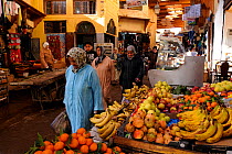 People shopping in a suq (commercial quarter). Fes, Morocco, December 2010.