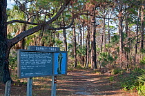 Osprey Trail information sign. Honeymoon Island, Florida, USA, January 2011