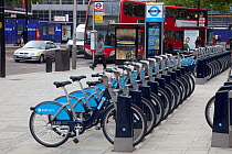 Bicycles for hire in central London, UK