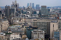 View of the city of London from the dome of St Paul's Cathedral, London, UK