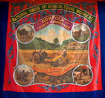 Banner of the National Union of Agricultural Workers, Norfolk, UK