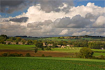 Village of Guiting Power in Cotswold landscape, Gloucestershire, UK
