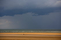 Storm clouds over Holkham Beach, Norfolk, UK, July