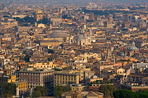 View of the city of Rome from the Dome of St Peters Basilica, Rome, Italy, October 2007
