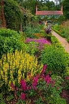 Flower border in the Spider garden, Hoveton Hall, Norfolk, UK, June