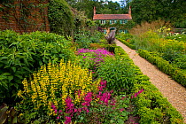 Flower border in the Spider garden, Hoveton Hall, Norfolk, UK, June