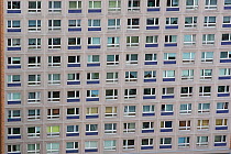 Tenement house, block of flats at Alexanderplatz, Berlin, Germany. May 2007