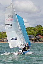 RS400 Gull Grand Prix at Gurnard Sailing Club, 7/8th May. Racing in Thorness Bay close to Gurnard Isle of Wight. Alistair McBriddle and Ian Gibb 1347