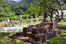 The grave of Paul Gauguin at the Atuona Cemetary on Hiva Oa. Marquesas, French Polynesia, November 2009.