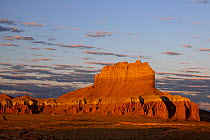 Wild Horse Butte sandstone formation. Near the entrance to Goblin Valley State Park, Utah, USA, August.