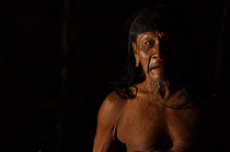 Portrait of a Huaorani man. Yasuni National Park, Ecuador, May 2007. Model release B#1.