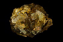 Pyrite (FeS2, iron sulfide), known as 'Fool's Gold'.  Formerly used in sulphuric acid production. Sample from Viburnum Trend, Reynolds County Missouri, USA.