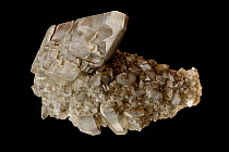 Calcite (Ca CO3, calcium carbonate), one of the most common and variable minerals on earth, used in building, metallugy, fertilizers, chemical industry, with pyrite and marcasite. Sample from Conco Mi...