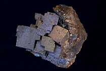 Galena (PbS, lead sulfide), the primary ore of lead.