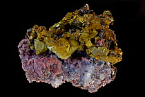 Chalcopyrite (CuFeS2, copper iron sulfide) (Golden variety), a major ore of copper. Sample from China.