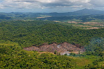 Aerial view showing slash and burned patches of barren land amidst other cultivated vegetation. Philippines, April 2010  . NOT AVAILABLE FOR MAGAZINE USE IN GERMAN-SPEAKING COUNTRIES UNTIL 1ST JULY 2...