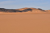 Desert landscape with sand and hills. Termit Massif, Niger, Africa.