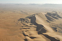 Desert landscape with large dunes seen from the air. Termit Massif, Niger, Africa.
