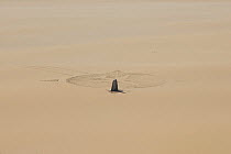 Crash site of UTA Flight 772 seen from the air. The memorial was made in 2007. Niger, Africa, 2007.