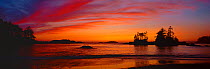 Sunset over Ucluth Beach. West coast of Vancouver Island, Canada, September 2010.