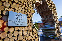 Entrance to The National Forest, Moira, Derbyshire, UK, November 2011