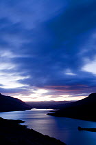 Dawn over Loch Lurgainn, Inverpolly, Sutherland, Highlands, Scotland, UK, January 2011