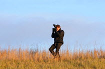 Photographer at event to introduce the local community to the RSPB Wallasea Wild Coast Project, RSPB staff and  volunteers showed the birdlife to visitors and explained the plans for the future of Wal...
