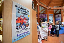 Scene inside the Scottish Seabird Centre in North Berwick showing economic benefits of presence of Bass Rock, Firth of Forth, Scotland, UK, July 2010