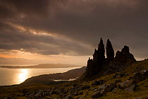 Old Man of Storr at dawn, Skye, Inner Hebrides, Scotland, UK, January 2011. 2020VISION Book Plate.Did you know? This landmark has been used as a location in several films, most recently the 2012 sci-f...