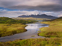 Quinag mountain with Loch Assynt in the foreground, Assynt mountains, Highland, Scotland, UK, June 2011