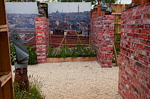 Exhibit titled 'The False Roof Garden' at the International Garden Festival 2011, theme Biodiversity, Chateau Chaumont-sur-Loire, France, June 2011