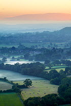 The Blackmore Vale at dawn, from Okeford Hill. Dorset, England, June 2010.